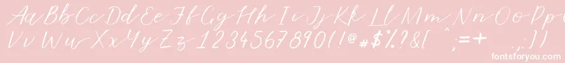 Marmalade Font – White Fonts on Pink Background
