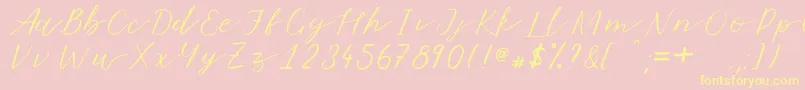 More about Marmalade Font Marmalade Font – Yellow Fonts on Pink Background