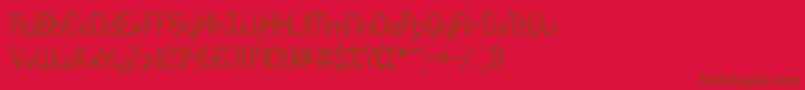 Czcionka GranularBrk – brązowe czcionki na czerwonym tle