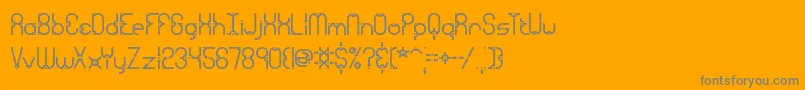 Fonte GranularBrk – fontes cinzas em um fundo laranja