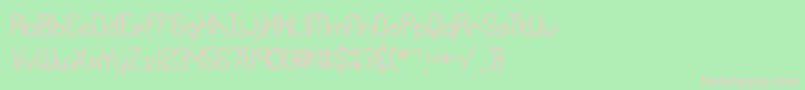 GranularBrk-Schriftart – Rosa Schriften auf grünem Hintergrund