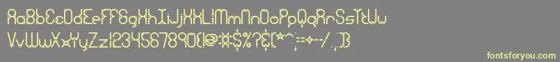 GranularBrk-fontti – keltaiset fontit harmaalla taustalla