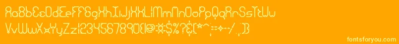 GranularBrk Font – Yellow Fonts on Orange Background