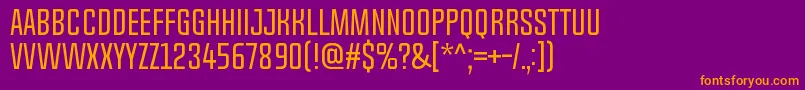 ChosenceLight Font – Orange Fonts on Purple Background