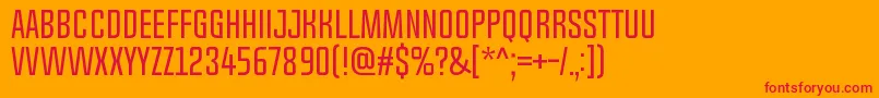 ChosenceLight Font – Red Fonts on Orange Background