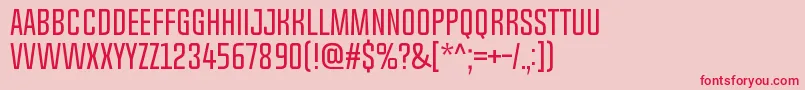 ChosenceLight Font – Red Fonts on Pink Background