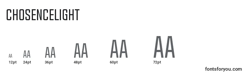 ChosenceLight Font Sizes