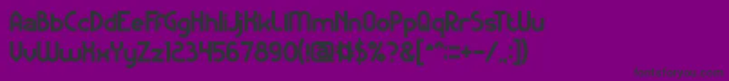 フォントKangarooPunchBold – 紫の背景に黒い文字