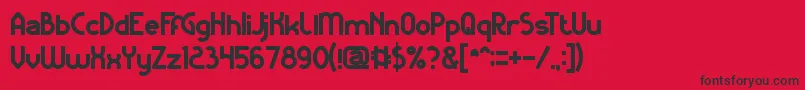 フォントKangarooPunchBold – 赤い背景に黒い文字