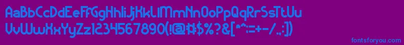 KangarooPunchBold Font – Blue Fonts on Purple Background