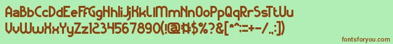 KangarooPunchBold Font – Brown Fonts on Green Background