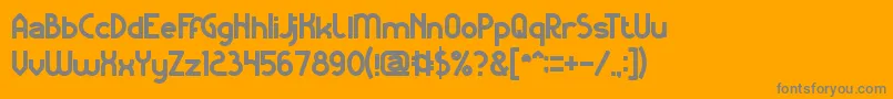 KangarooPunchBold Font – Gray Fonts on Orange Background