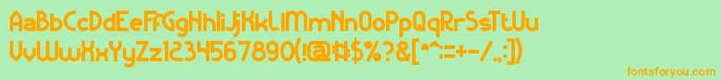 Police KangarooPunchBold – polices orange sur fond vert