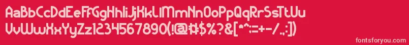 KangarooPunchBold Font – Pink Fonts on Red Background