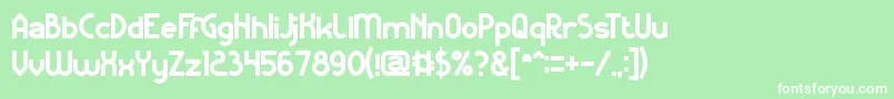 KangarooPunchBold Font – White Fonts on Green Background