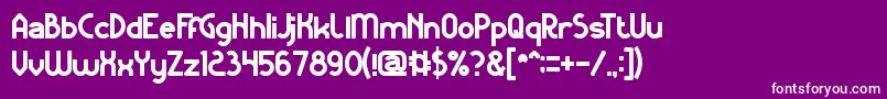 フォントKangarooPunchBold – 紫の背景に白い文字