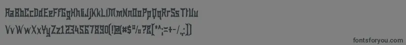 フォントWewakNarrow – 黒い文字の灰色の背景