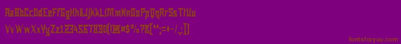 WewakNarrow-fontti – ruskeat fontit violetilla taustalla