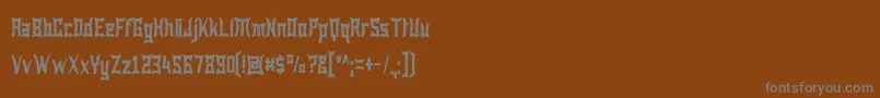 Шрифт WewakNarrow – серые шрифты на коричневом фоне