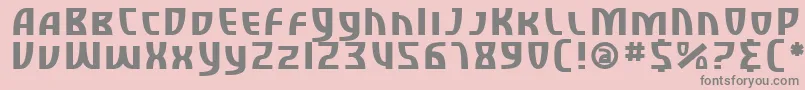 SfRetroesqueSc Font – Gray Fonts on Pink Background