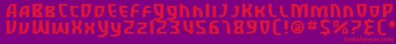 SfRetroesqueSc Font – Red Fonts on Purple Background