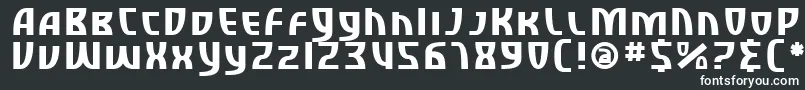 フォントSfRetroesqueSc – 黒い背景に白い文字