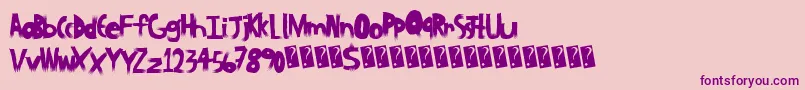 Blockwood Font – Purple Fonts on Pink Background