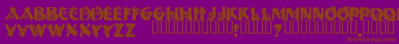 Halls Font – Brown Fonts on Purple Background