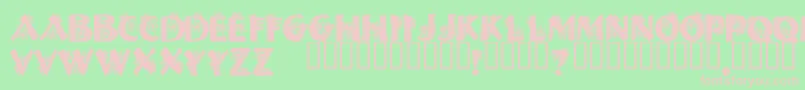 フォントHalls – 緑の背景にピンクのフォント