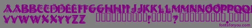フォントHalls – 紫色のフォント、灰色の背景