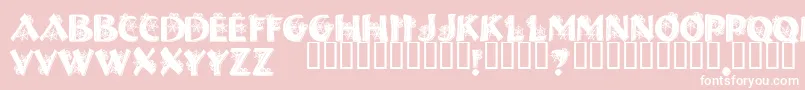 フォントHalls – ピンクの背景に白い文字