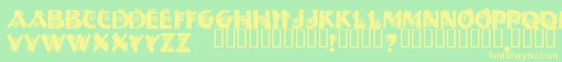 Halls Font – Yellow Fonts on Green Background