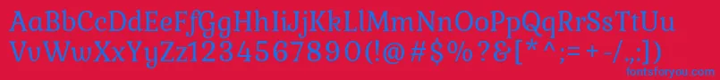 KuraleRegular Font – Blue Fonts on Red Background