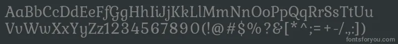 KuraleRegular Font – Gray Fonts on Black Background