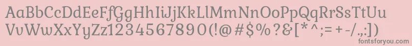 KuraleRegular Font – Gray Fonts on Pink Background