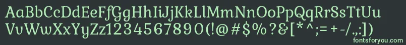 KuraleRegular Font – Green Fonts on Black Background