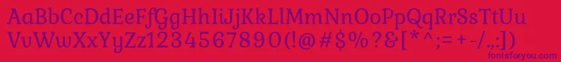 KuraleRegular Font – Purple Fonts on Red Background
