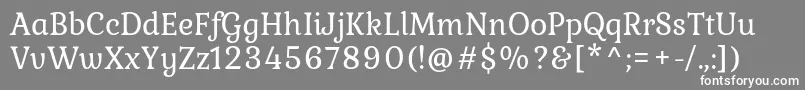 KuraleRegular Font – White Fonts on Gray Background