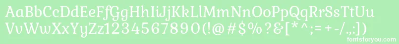 KuraleRegular Font – White Fonts on Green Background