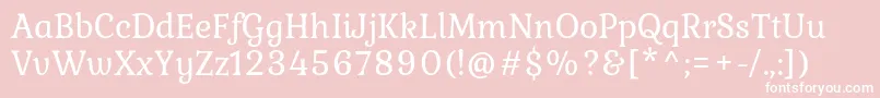 KuraleRegular Font – White Fonts on Pink Background