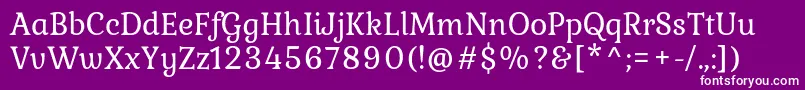 KuraleRegular Font – White Fonts on Purple Background