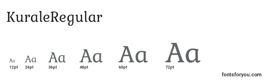 KuraleRegular Font Sizes
