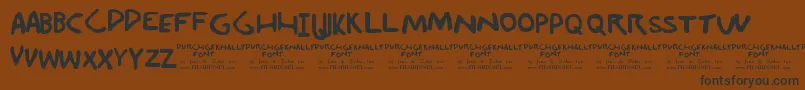 Durchgeknallt Font – Black Fonts on Brown Background
