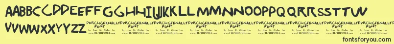 Durchgeknallt Font – Black Fonts on Yellow Background