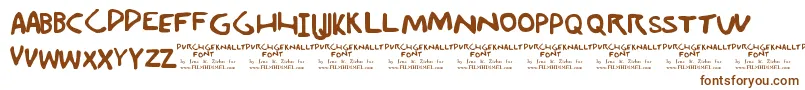 Durchgeknallt Font – Brown Fonts on White Background