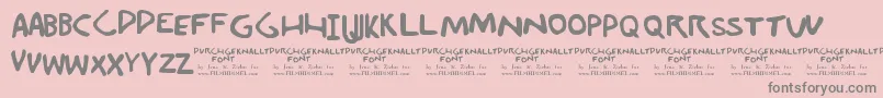 Durchgeknallt Font – Gray Fonts on Pink Background