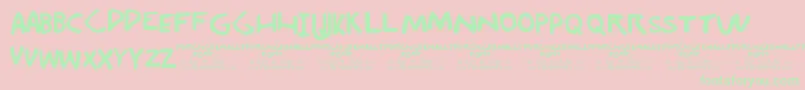 Durchgeknallt Font – Green Fonts on Pink Background