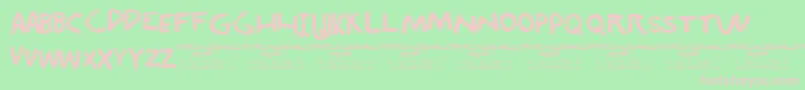 Durchgeknallt Font – Pink Fonts on Green Background