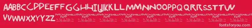 Durchgeknallt Font – Pink Fonts on Red Background