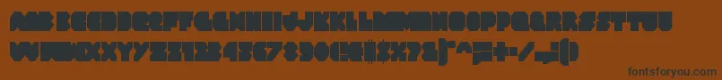 Weitere Informationen zur Vxrocketcond-Schriftart Vxrocketcond-Schriftart – Schwarze Schriften auf braunem Hintergrund